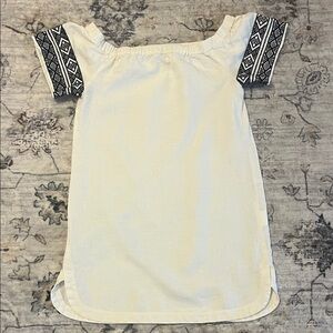 Athleta off shoulder dress with Embroidered Patterned Sleeves